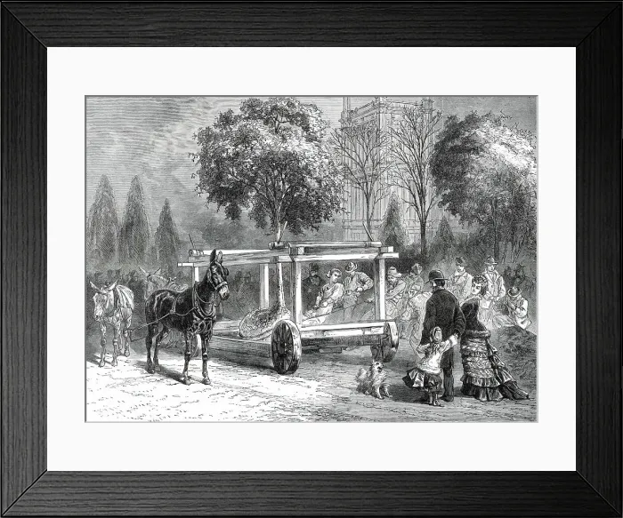 Framed Print : The American Centennial Exhibition at Philadelphia: transplanting trees in the grounds, 1876. Creator: Unknown Framed Print : The American Centennial Exhibition at Philadelphia: transplanting trees in the grounds, 1876. Creator: Unknown