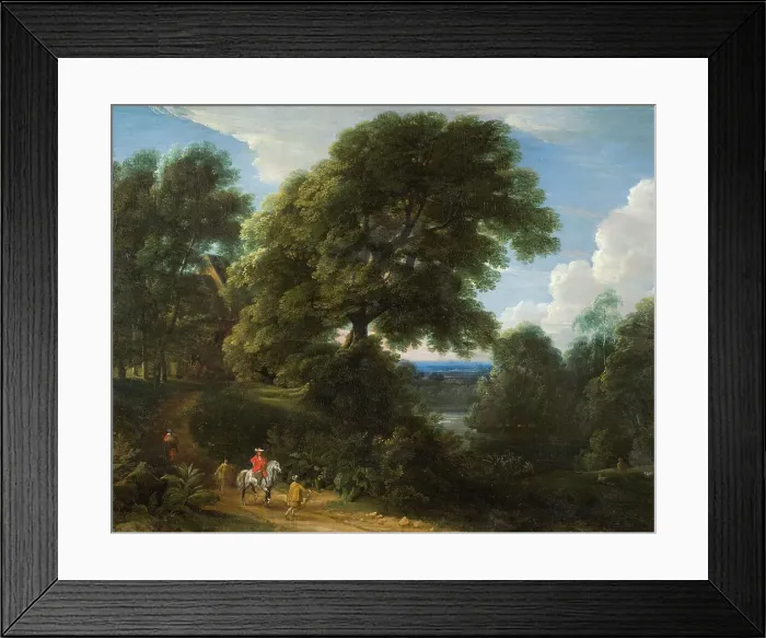 Framed Print : Landscape with a Rider in Red. Creator: Jacques d'Arthois Framed Print : Landscape with a Rider in Red. Creator: Jacques d'Arthois