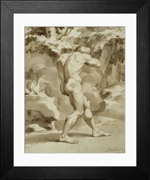 Framed Print : Naked man. Creator: Jan de Bisschop Framed Print : Naked man. Creator: Jan de Bisschop