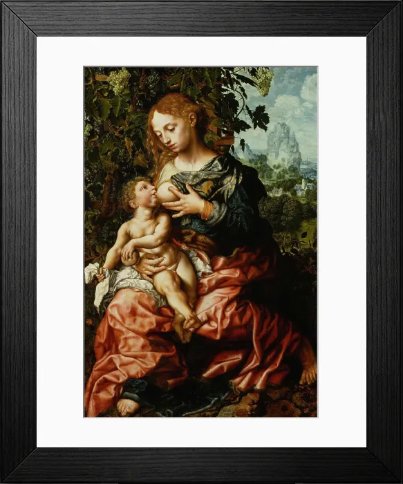 Framed Print : Madonna of Humility, 1544. Creator: Jan Sanders van Hemessen Framed Print : Madonna of Humility, 1544. Creator: Jan Sanders van Hemessen