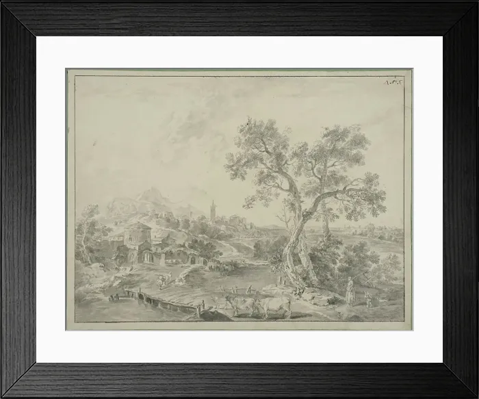 Framed Print : Italian landscape. Creator: Unknown Framed Print : Italian landscape. Creator: Unknown