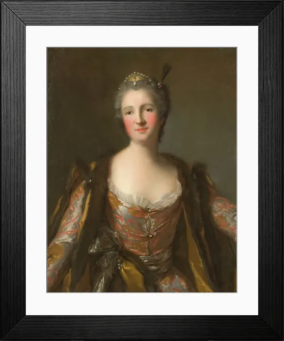 Framed Print : Marquise de Broglie (1718-1777) as Sultana, Made 1742. Creator: Jean-Marc Nattier Framed Print : Marquise de Broglie (1718-1777) as Sultana, Made 1742. Creator: Jean-Marc Nattier