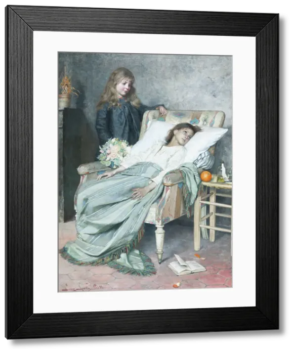 Framed Print : The convalescent, 1884. Creator: Jenny Nystrom Framed Print : The convalescent, 1884. Creator: Jenny Nystrom