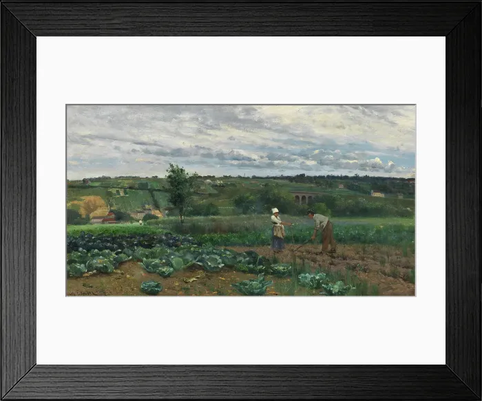 Framed Print : Landscape with Cabbage Patch, Concarneau. Creator: Johan Ericson Framed Print : Landscape with Cabbage Patch, Concarneau. Creator: Johan Ericson