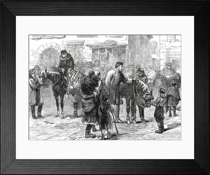 Framed Print : A Journey into the Herzegovina: Starting from Risano, from a sketch by our special artist, 1876. Creator: Unknown Framed Print : A Journey into the Herzegovina: Starting from Risano, from a sketch by our special artist, 1876. Creator: Unknown
