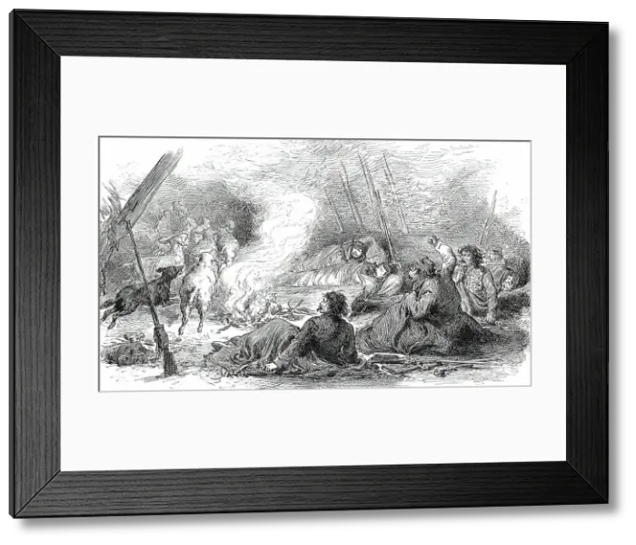 Framed Print : A Journey into the Herzegovina: Sleeping under Difficulties...1876. Creator: Unknown Framed Print : A Journey into the Herzegovina: Sleeping under Difficulties...1876. Creator: Unknown