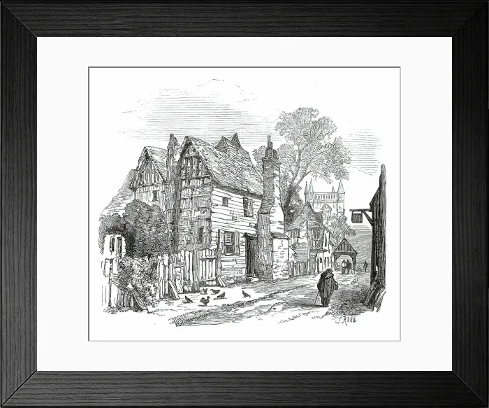 Framed Print : Leaves from a Sketch-Book - Bits of Kent: Shoreham, 1876. Creator: Unknown Framed Print : Leaves from a Sketch-Book - Bits of Kent: Shoreham, 1876. Creator: Unknown