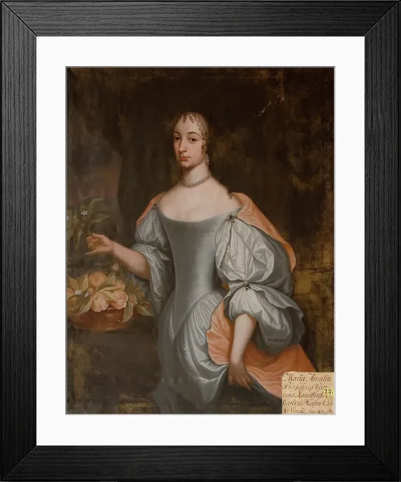 Framed Print : Maria Amalia, 1653-1711, 1729. Creator: Johan N Cramer Framed Print : Maria Amalia, 1653-1711, 1729. Creator: Johan N Cramer