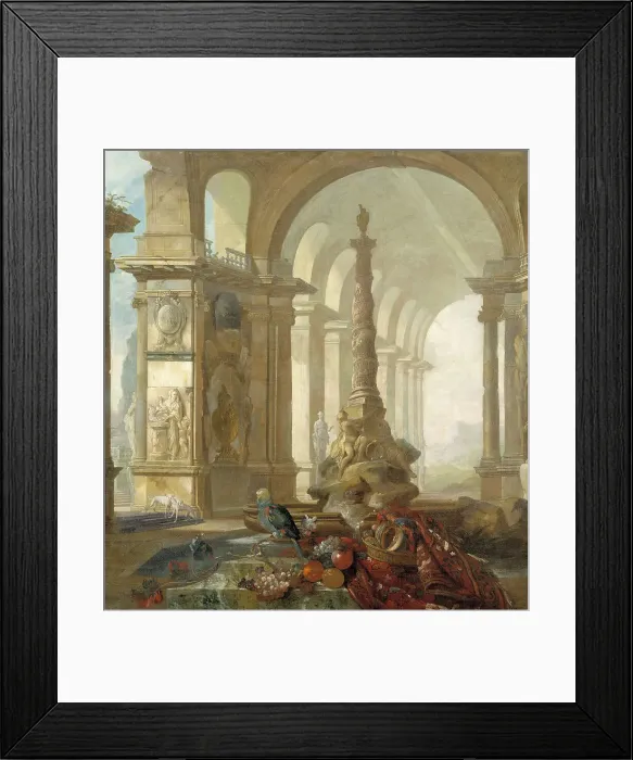 Framed Print : Landscape with palace interior. Creator: Johan Pasch Framed Print : Landscape with palace interior. Creator: Johan Pasch