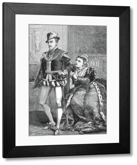 Framed Print : Scene from Tennyson's Queen Mary at the Lyceum Theatre, 1876. Creator: Unknown. Scene from Tennyson's Queen Mary at the Lyceum Theatre, 1876. Creator: Unknown Framed Print : Scene from Tennyson's Queen Mary at the Lyceum Theatre, 1876. Creator: Unknown. Scene from Tennyson's Queen Mary at the Lyceum Theatre, 1876. Creator: Unknown