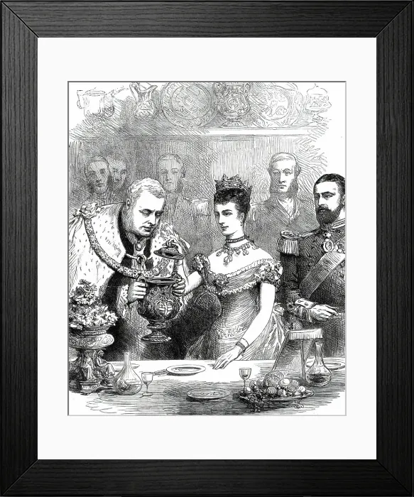 Framed Print : The Guildhall Banquet to the Prince and Princess of Wales: the Loving Cup, 1876. Creator: Unknown Framed Print : The Guildhall Banquet to the Prince and Princess of Wales: the Loving Cup, 1876. Creator: Unknown