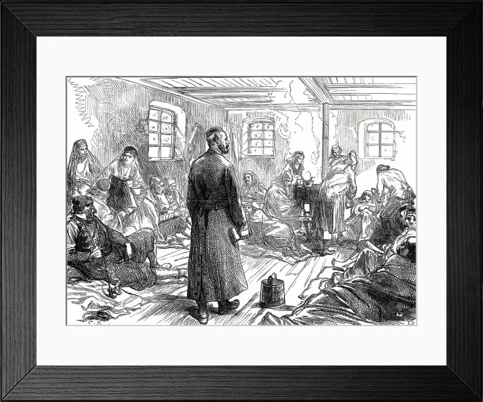 Framed Print : A Journey into the Herzegovina: Insurgent Hospital at Grahovo, 1876. Creator: C.R Framed Print : A Journey into the Herzegovina: Insurgent Hospital at Grahovo, 1876. Creator: C.R