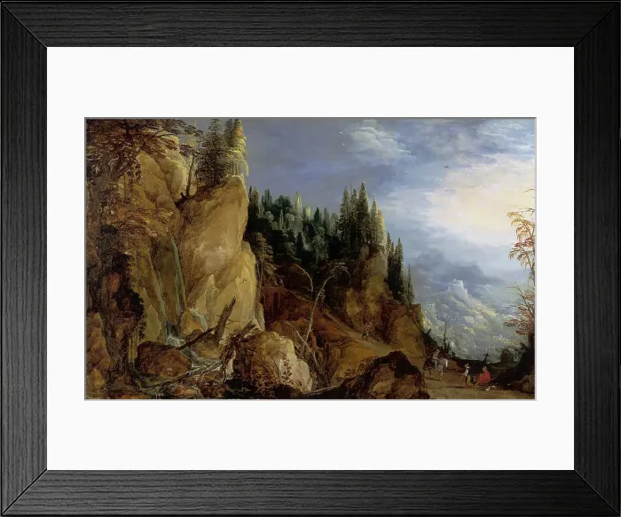 Framed Print : Mountain Landscape, 1620s. Creator: Joos de Momper, the younger Framed Print : Mountain Landscape, 1620s. Creator: Joos de Momper, the younger
