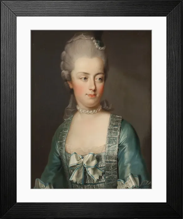 Framed Print : Marie Antoinette, 1755-1793, Archduchess of Austria, Queen of France, 1773. Creator: Joseph Hickel Framed Print : Marie Antoinette, 1755-1793, Archduchess of Austria, Queen of France, 1773. Creator: Joseph Hickel