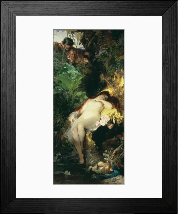 Framed Print : Hunting nymphs and fauns, 1875. Creator: Julius Kronberg Framed Print : Hunting nymphs and fauns, 1875. Creator: Julius Kronberg