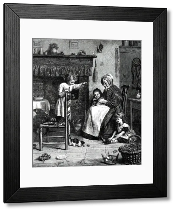 Framed Print : A Cheap Entertainment by J. Clark, in the Royal Academy Exhibition, 1876. Creator: Unknown. A Cheap Entertainment by J. Clark, in the Royal Academy Exhibition, 1876. Creator: Unknown Framed Print : A Cheap Entertainment by J. Clark, in the Royal Academy Exhibition, 1876. Creator: Unknown. A Cheap Entertainment by J. Clark, in the Royal Academy Exhibition, 1876. Creator: Unknown