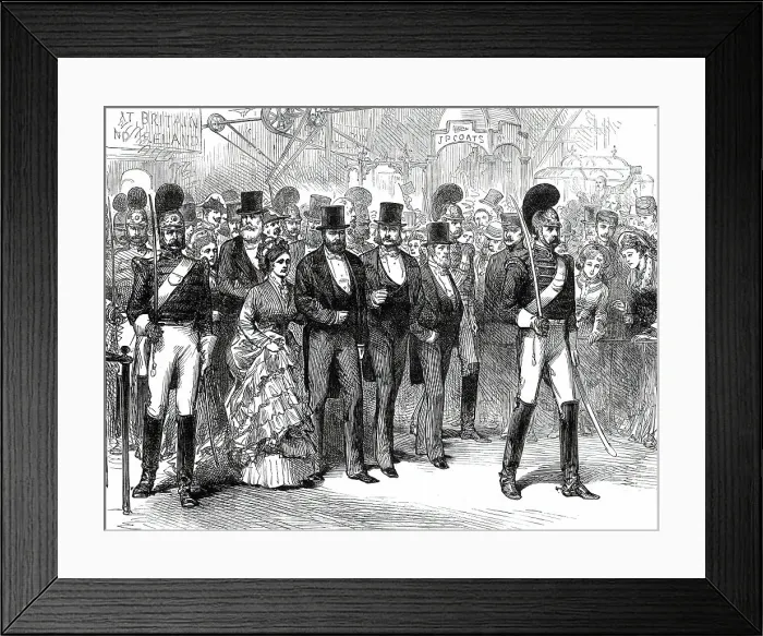 Framed Print : Opening of the American Centennial Exhibition: Official Procession...1876. Creator: Melton Prior