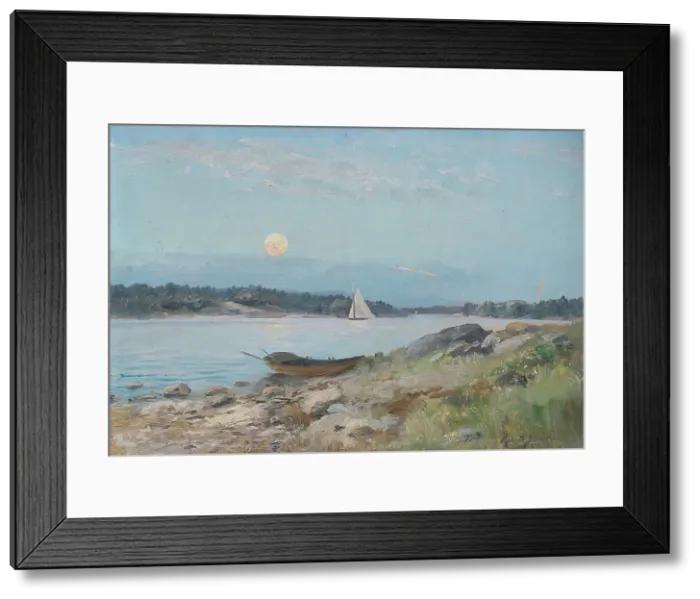 Framed Print : Moon Rising in the Skerries. Creator: Konrad Simonsson