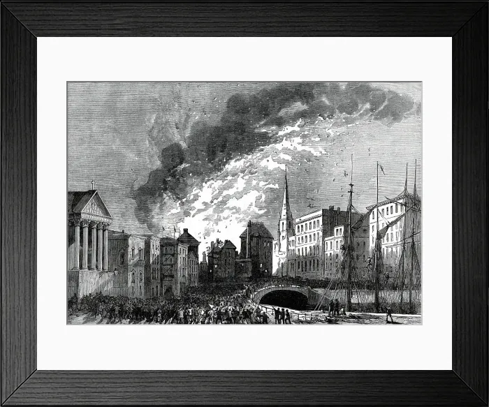 Framed Print : Great Fire at Bristol, 1876. Creator: Unknown Framed Print : Great Fire at Bristol, 1876. Creator: Unknown