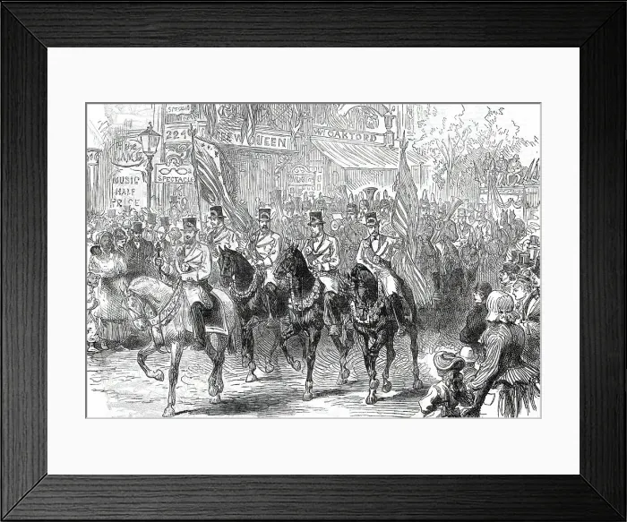 Framed Print : Opening of the American Centennial Exhibition: the Butchers Procession...1876. Creators: Unknown, Melton Prior Framed Print : Opening of the American Centennial Exhibition: the Butchers Procession...1876. Creators: Unknown, Melton Prior