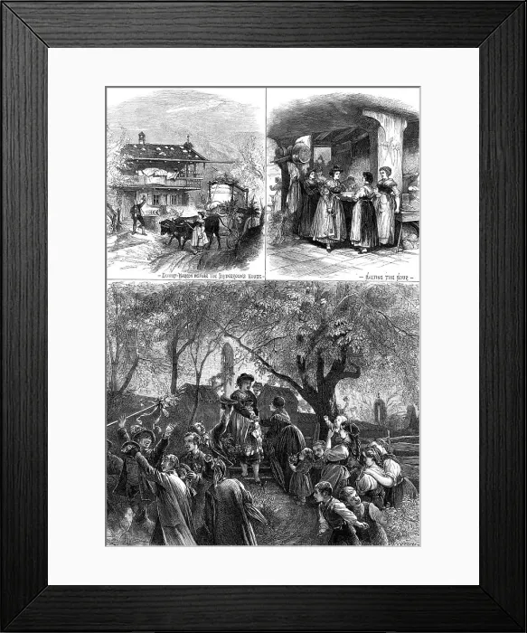Framed Print : A Village Wedding in the Bavarian Highlands, 1876. Creator: Unknown