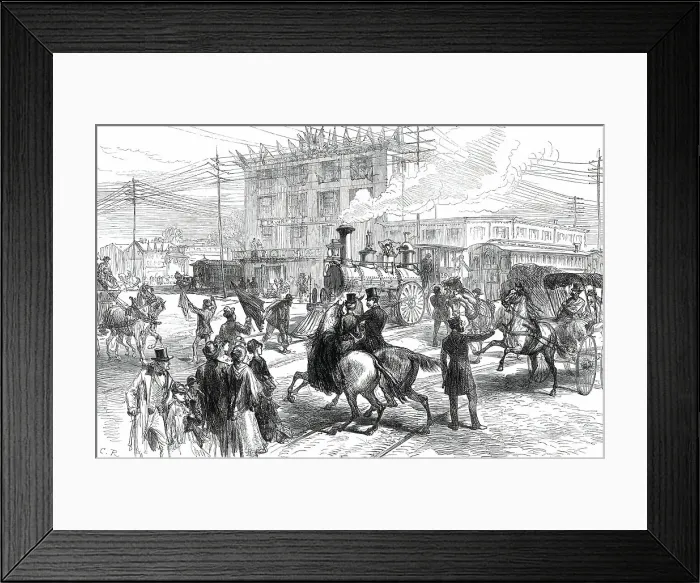 Framed Print : Broad-Street, Philadelphia, from a sketch by one of our special artists, 1876. Creator: C.R Framed Print : Broad-Street, Philadelphia, from a sketch by one of our special artists, 1876. Creator: C.R