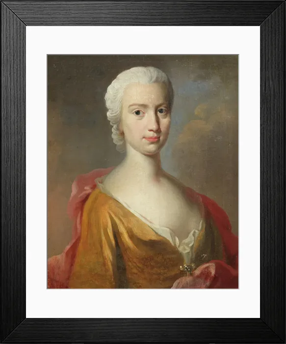 Framed Print : Maria Elisabeth Coyet (1716-1772), married to Baron Jacob Ludvig Maclean, c1740. Creator: Unknown Framed Print : Maria Elisabeth Coyet (1716-1772), married to Baron Jacob Ludvig Maclean, c1740. Creator: Unknown