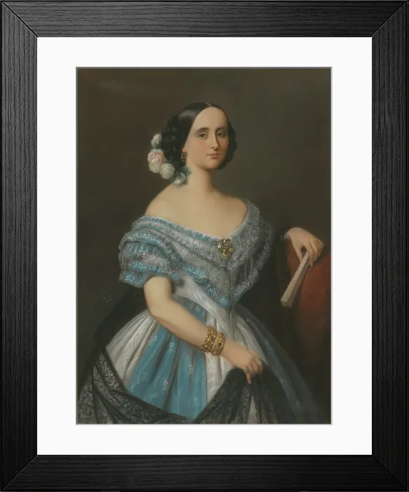 Framed Print : Julie (Julia Mathilda) Berwald, nee Åkerhielm af Margrethelund (1822-1877), opera singer... 1860. Creator: Maria Rohl Framed Print : Julie (Julia Mathilda) Berwald, nee Åkerhielm af Margrethelund (1822-1877), opera singer... 1860. Creator: Maria Rohl