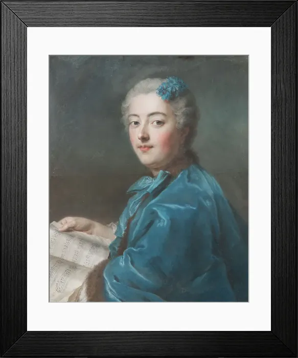 Framed Print : Marie-Sophie de Courcillon, Duchesse de Pecquigny, Princesse de Rohan, between 1738 and 1742. Creator: Maurice-Quentin de La Tour Framed Print : Marie-Sophie de Courcillon, Duchesse de Pecquigny, Princesse de Rohan, between 1738 and 1742. Creator: Maurice-Quentin de La Tour