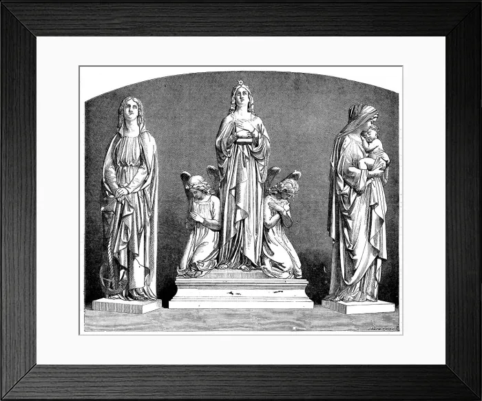 Framed Print : Faith, Hope and Charity - sculpted by J. Thomas, 1858. Creator: Harvey Orrin Smith. Faith, Hope and Charity - sculpted by J. Thomas, 1858. Creator: Harvey Orrin Smith Framed Print : Faith, Hope and Charity - sculpted by J. Thomas, 1858. Creator: Harvey Orrin Smith. Faith, Hope and Charity - sculpted by J. Thomas, 1858. Creator: Harvey Orrin Smith