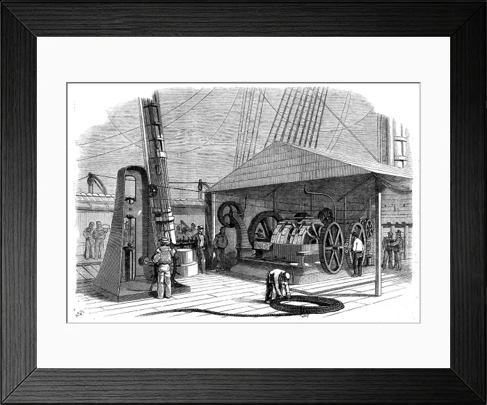 Framed Print : The Atlantic Telegraph Paying-Out Machine, 1858. Creator: Unknown Framed Print : The Atlantic Telegraph Paying-Out Machine, 1858. Creator: Unknown