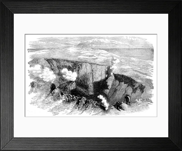 Framed Print : The Crater of Mount Etna a few days prior to the Late Earthquake, 1858. Creator: Unknown Framed Print : The Crater of Mount Etna a few days prior to the Late Earthquake, 1858. Creator: Unknown