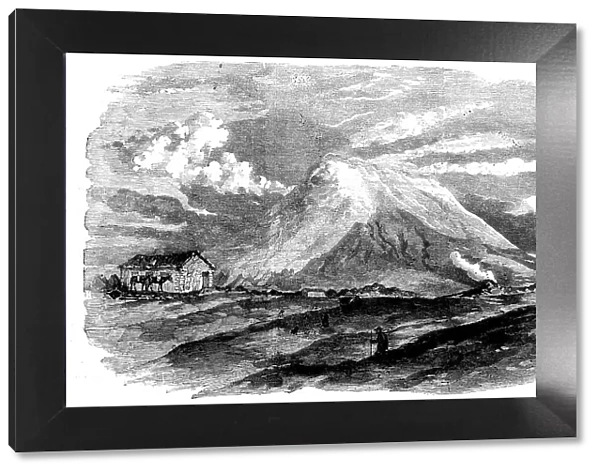 The Cone of Mount Etna and the 'English House' (Destroyed by the Recent Earthquake), 1858. Creator: Unknown. The Cone of Mount Etna and the 'English House' (Destroyed by the Recent Earthquake), 1858. Creator: Unknown
