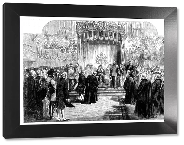 The Queen's Visit to Birmingham - Reading of the Birmingham Corporation Address to Her... 1858. Creator: Unknown