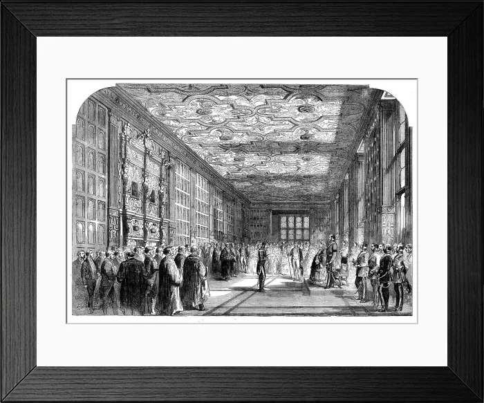 Framed Print : The Queen's Visit to Birmingham - Reading of the Address of the Interim Managers to Her... 1858. Creator: Unknown Framed Print : The Queen's Visit to Birmingham - Reading of the Address of the Interim Managers to Her... 1858. Creator: Unknown
