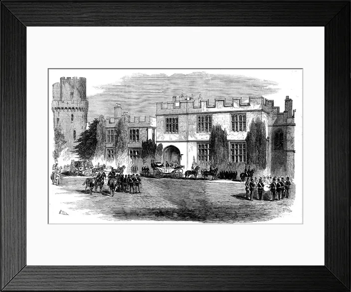 Framed Print : The Queen's Visit to Birmingham - the Departure from Warwick Castle, 1858. Creator: Unknown Framed Print : The Queen's Visit to Birmingham - the Departure from Warwick Castle, 1858. Creator: Unknown