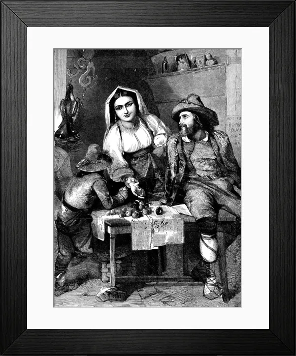 Framed Print : The Best in the Market - a Shop Door in Rome - painted by Mrs. E. Murray - from the... 1858. Creator: Smyth. The Best in the Market - a Shop Door in Rome - painted by Mrs. E. Murray - from the... 1858. Creator: Smyth Framed Print : The Best in the Market - a Shop Door in Rome - painted by Mrs. E. Murray - from the... 1858. Creator: Smyth. The Best in the Market - a Shop Door in Rome - painted by Mrs. E. Murray - from the... 1858. Creator: Smyth
