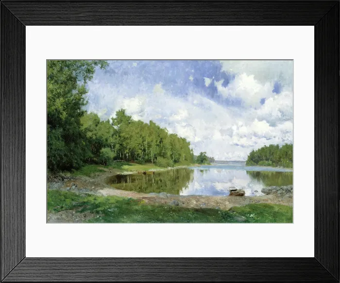 Framed Print : Lake View at Engelsberg, Västmanland, 1893. Creator: Olof Per Ulrik Arborelius Framed Print : Lake View at Engelsberg, Västmanland, 1893. Creator: Olof Per Ulrik Arborelius