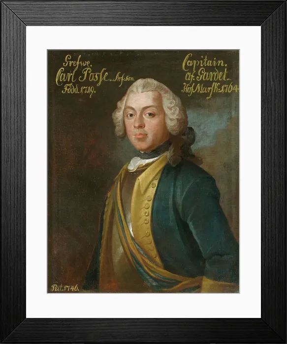 Framed Print : Karl Arvidsson Posse, 1719-91, 1746. Creator: Olof Arenius Framed Print : Karl Arvidsson Posse, 1719-91, 1746. Creator: Olof Arenius