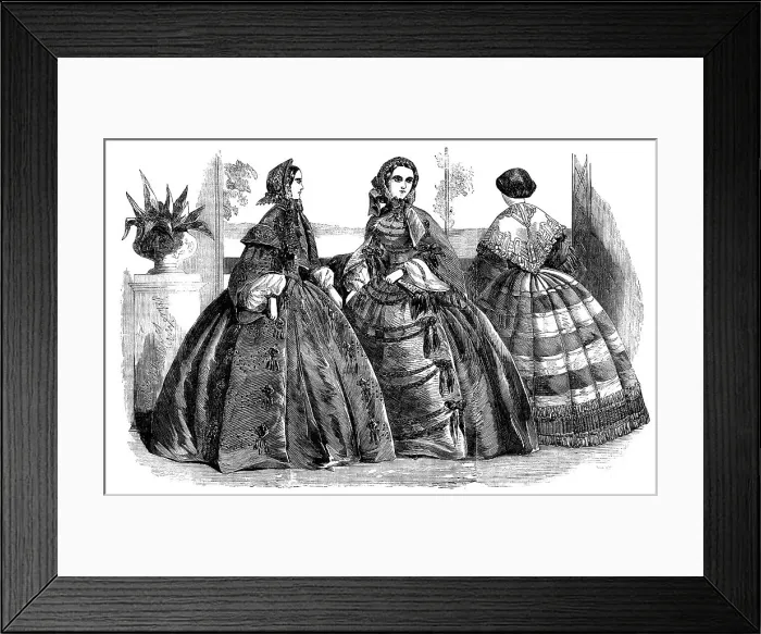 Framed Print : Fashions for July, 1858. Creator: Unknown Framed Print : Fashions for July, 1858. Creator: Unknown