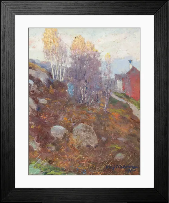 Framed Print : Landscape, 1891. Creator: Olof Sager-Nelson Framed Print : Landscape, 1891. Creator: Olof Sager-Nelson