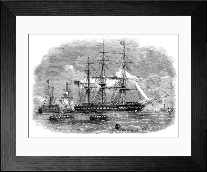 Framed Print : Departure from Gravesend of Troops for India, 1858. Creator: Unknown Framed Print : Departure from Gravesend of Troops for India, 1858. Creator: Unknown