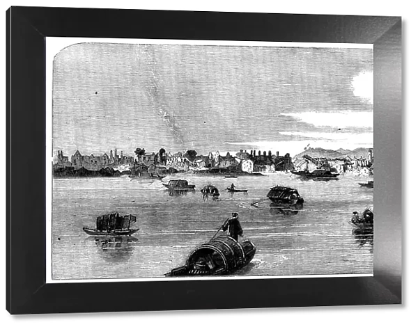 The City of Canton - from the Island of Honan - from a sketch by our special artist and... 1858. Creator: Unknown