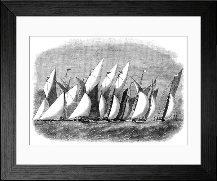 Framed Print : The Royal Thames Yacht Club Match, 1858. Creator: Unknown Framed Print : The Royal Thames Yacht Club Match, 1858. Creator: Unknown