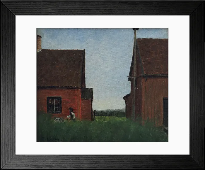 Framed Print : Scene from Lommaryd, Småland, 1882. Creator: Elias Erdtman Framed Print : Scene from Lommaryd, Småland, 1882. Creator: Elias Erdtman
