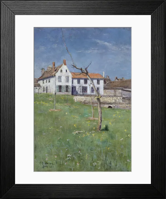 Framed Print : The Laurent Boarding House, Grez-sur-Loing, 1886. Creator: Elias Erdtman Framed Print : The Laurent Boarding House, Grez-sur-Loing, 1886. Creator: Elias Erdtman