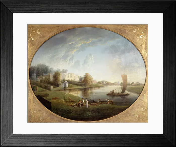Framed Print : Pope House at Twickenham, 1773. Creator: Elias Martin Framed Print : Pope House at Twickenham, 1773. Creator: Elias Martin