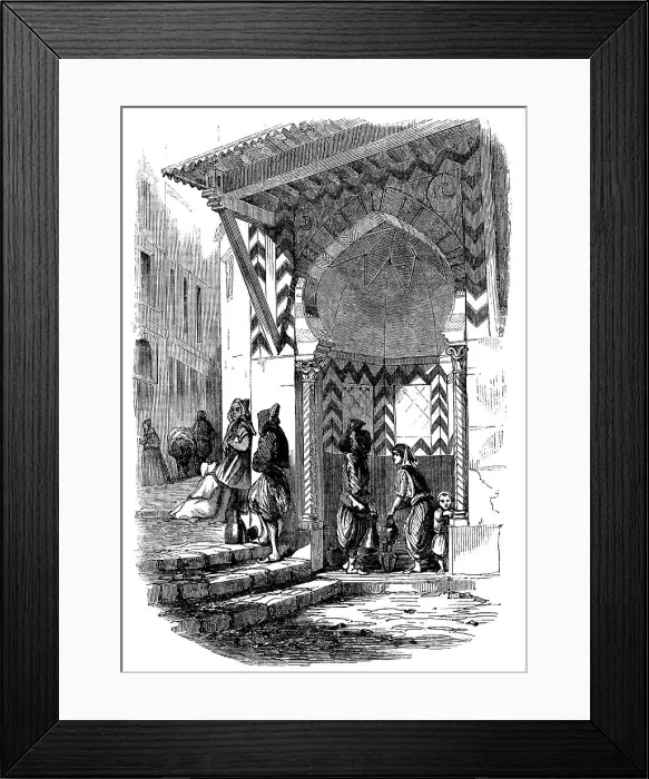 Framed Print : Moorish Fountain, Algiers, 1858. Creator: Unknown Framed Print : Moorish Fountain, Algiers, 1858. Creator: Unknown