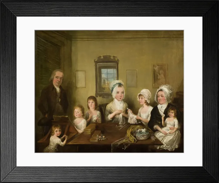 Framed Print : Portrait of the Latrobe family of Fulneck, c18th century. Creator: Elias Martin Framed Print : Portrait of the Latrobe family of Fulneck, c18th century. Creator: Elias Martin