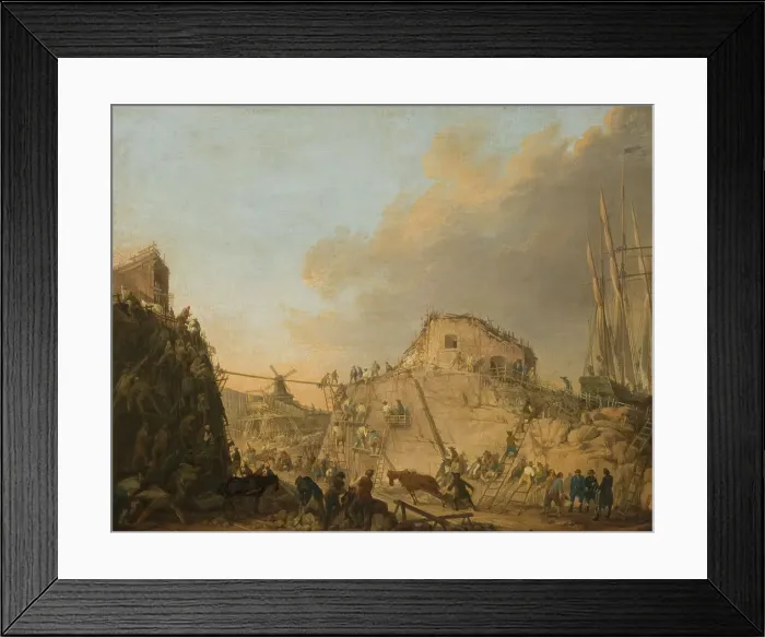 Framed Print : The Dock at Sveaborg. Creator: Elias Martin